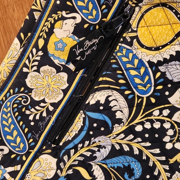 Vera Bradley TSA checkpoint friendly laptop  bag Ellie Blue Elephant print - Picture 2 of 6